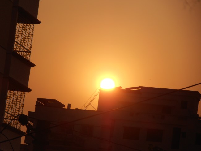 Gorgeous sunset today | Amazing 7 pictures from a building 2 Sunset picture from building